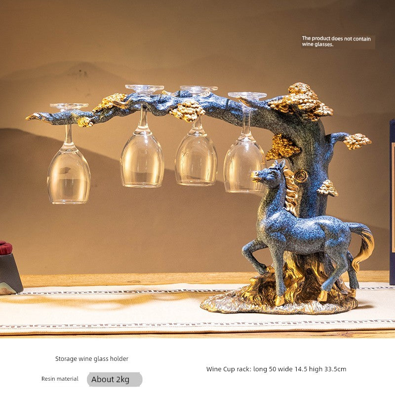 Black Swan Wine Rack Decoration Classy Dining Table Side Wine Cabinet Decoration Red Wine Bottle Shelf Decoration