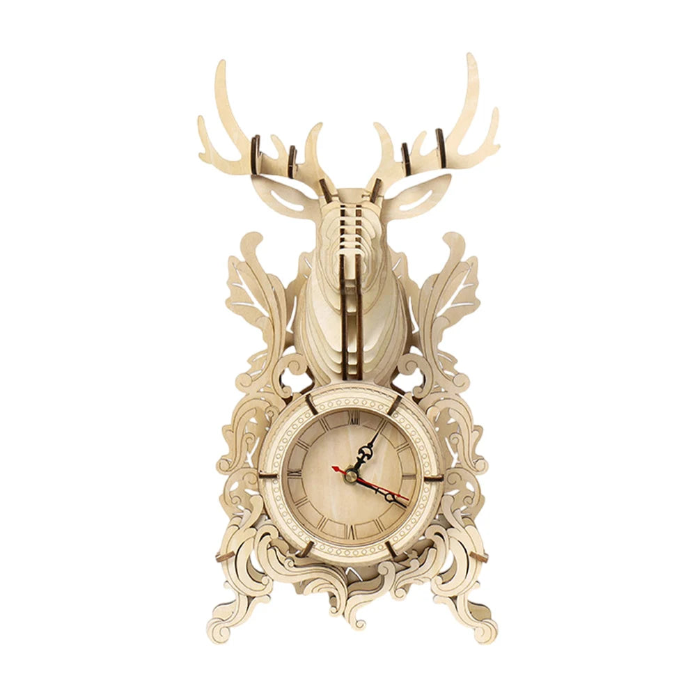 DIY Office Desk Decor- Wood Building Kit -Wooden Model Kits- DIY Desktop Ornaments Carousel for Home Office