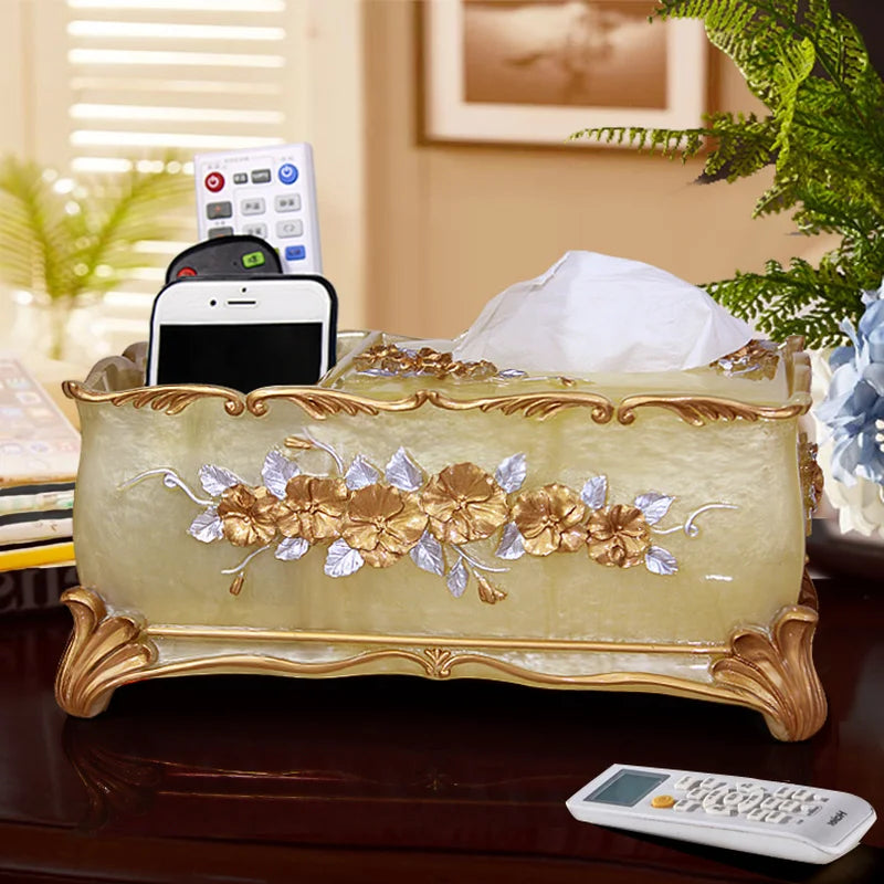 Gold Bath Accessories Set- Resin Bathroom Set Lotion Bottle Toothbrush Holder Mouthwash Cup Soap Dish Tissue Box Cotton Swab Box Toilet Brush Garbage Can