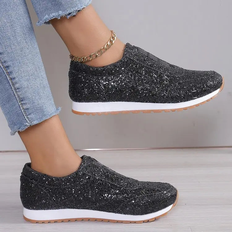 Spring and Autumn Sports Shoes Fashion Casual Golden Comfortable, Lightweight Women's Shoes 2025 Women's