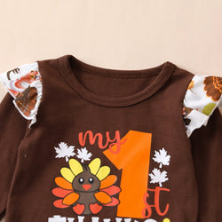 Infant Baby Girls Clothes Thanksgiving Outfits Sets Baby Clothes