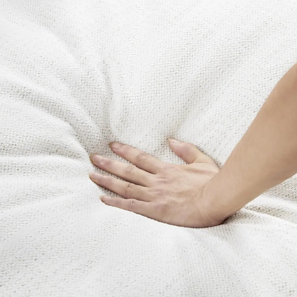 Modular Down-Filled L-Shape Sectional Sofa – 114″ Cloud Couch, FSC-Certified Living Room L-Shaped Couch, Comfy Corner Couch