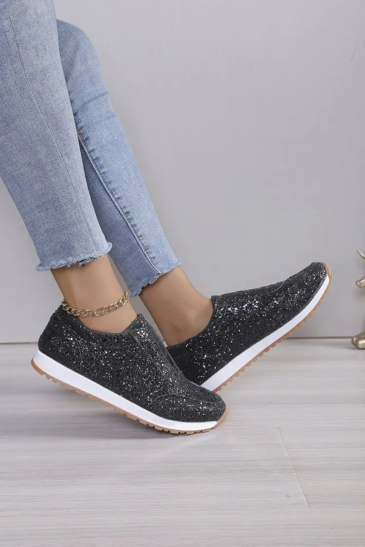 Spring and Autumn Sports Shoes Fashion Casual Golden Comfortable, Lightweight Women's Shoes 2025 Women's