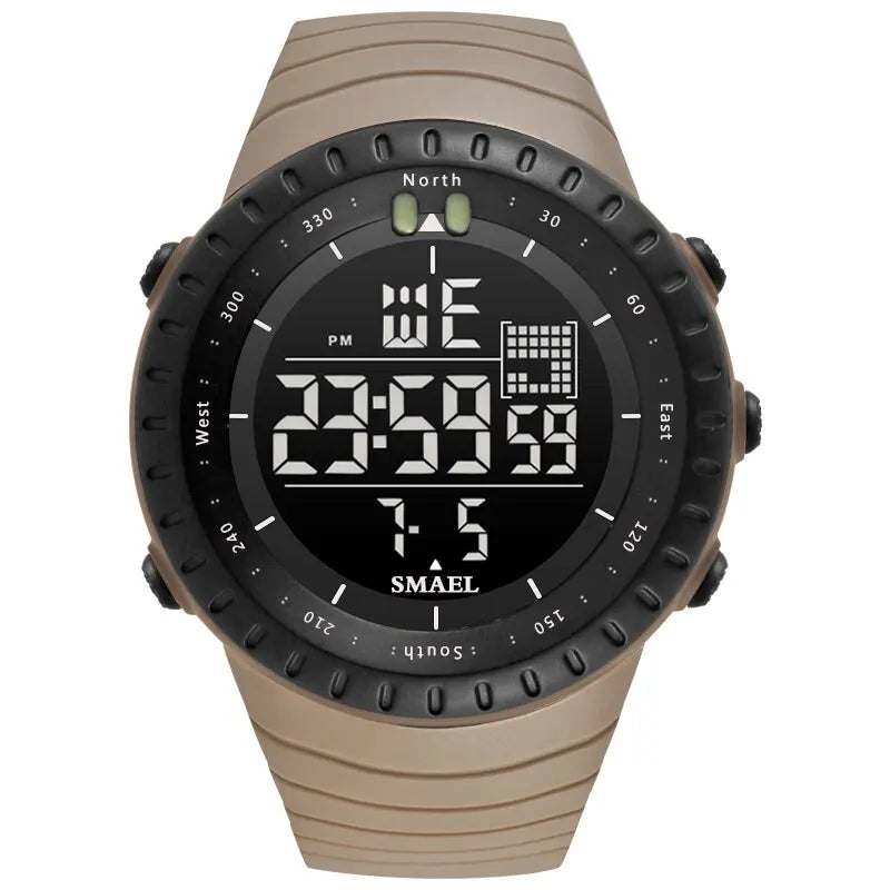 Men's Digital Sports Watch – 50M Waterproof Chronograph with LED Backlight & Alarm