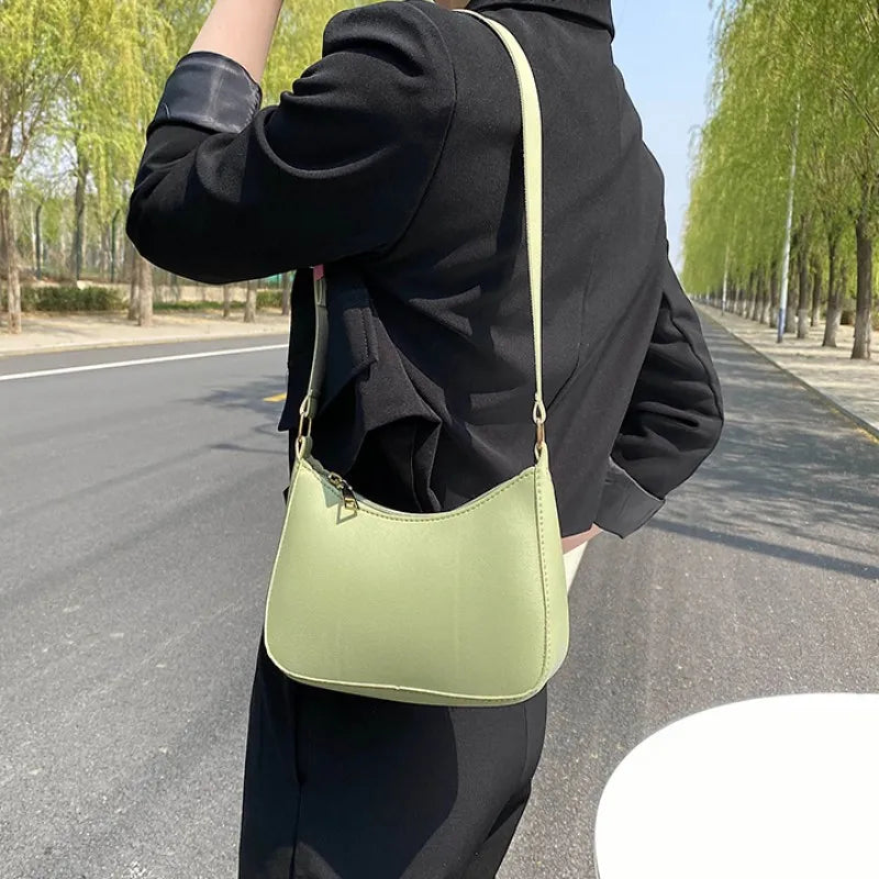 Leather Shoulder Underarm Bag Women's Fashion Handbags Casual Hobos Purses and Handbag Ladies Hand Bags