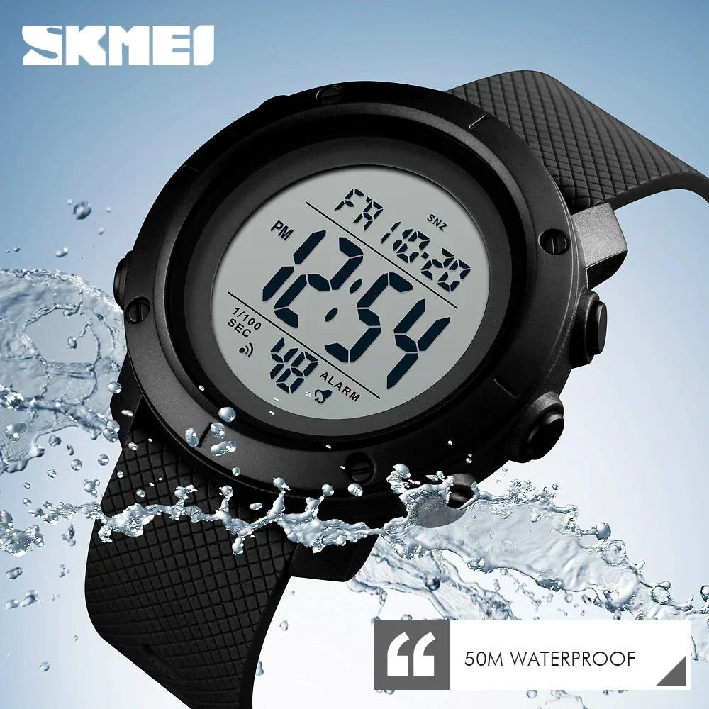 Men's Fashion Digital Watch – Waterproof Sports Watch with Alarm