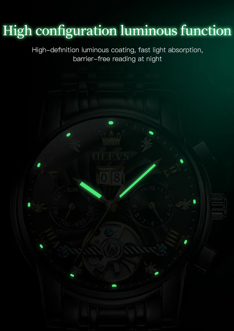 Premium Men’s Wristwatch – Automatic Tourbillon Luxury