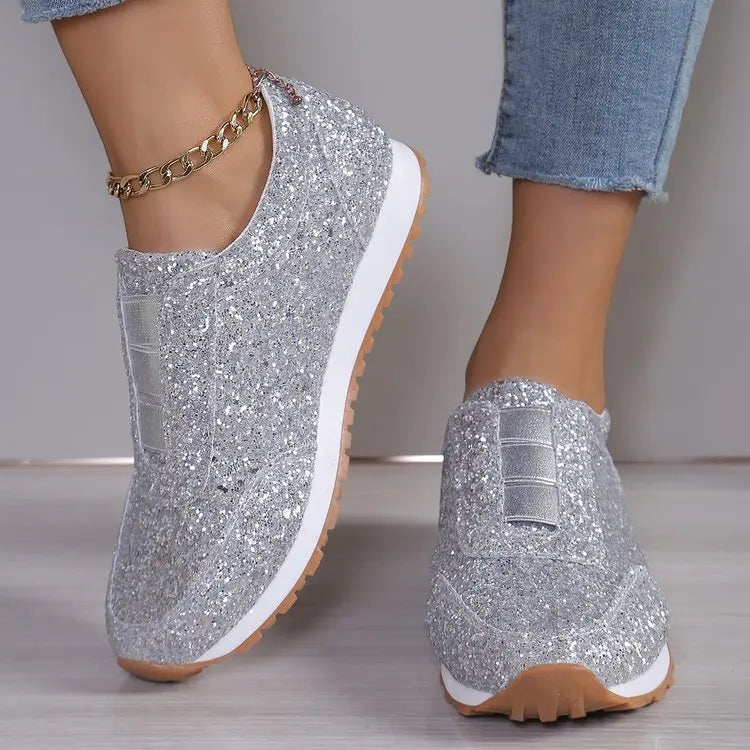 Spring and Autumn Sports Shoes Fashion Casual Golden Comfortable, Lightweight Women's Shoes 2025 Women's
