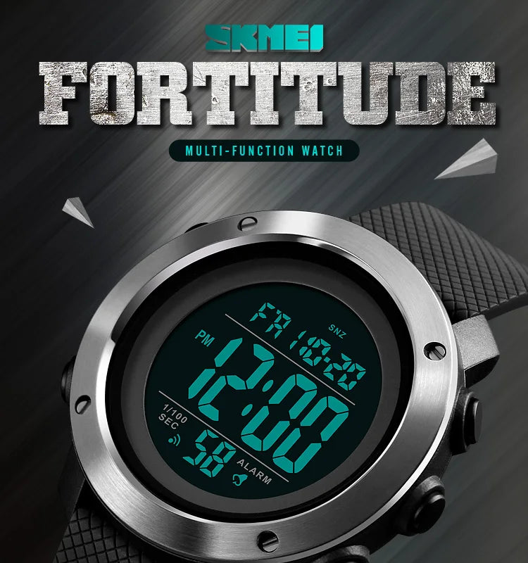 Men's Fashion Digital Watch – Waterproof Sports Watch with Alarm