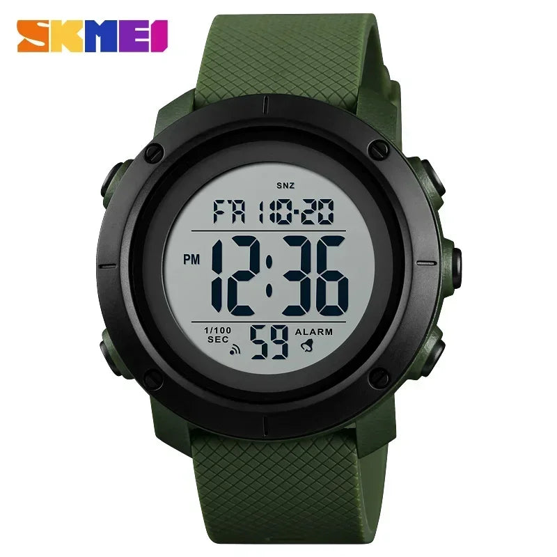 Men's Fashion Digital Watch – Waterproof Sports Watch with Alarm
