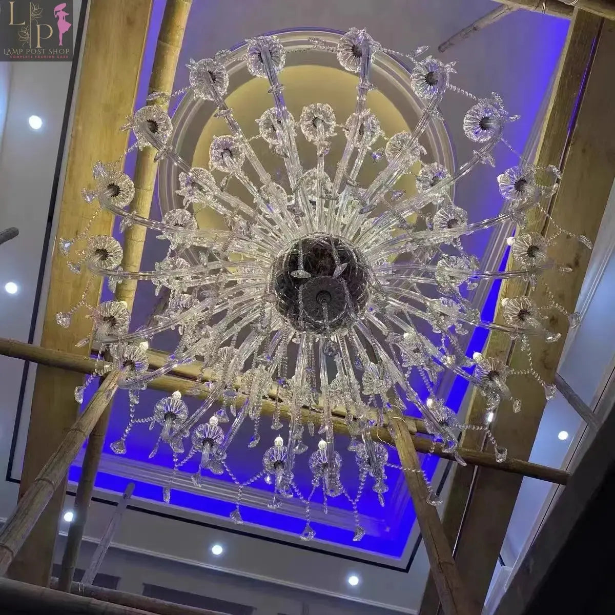 European Crystal Chandeliers for Living Room Lamp Post