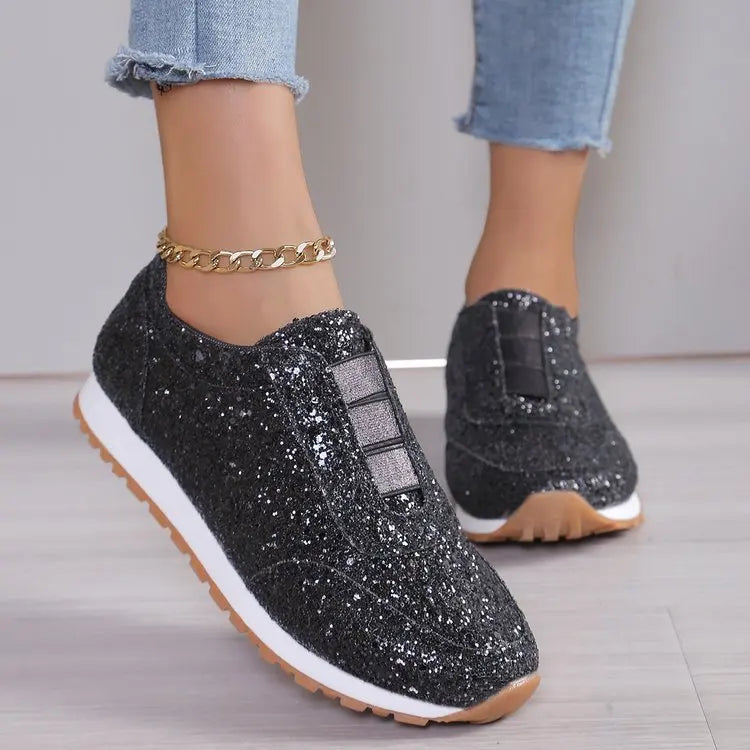 Spring and Autumn Sports Shoes Fashion Casual Golden Comfortable, Lightweight Women's Shoes 2025 Women's