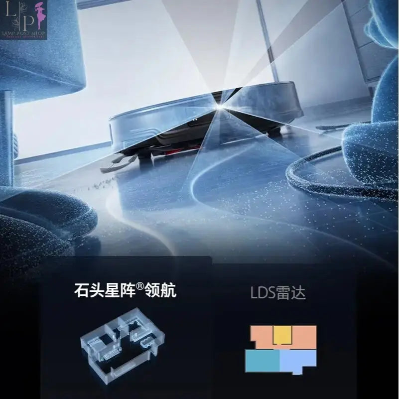 Roborock G20S Ultra Robotic Vacuum Cleaner 18500PA Suction & Mopping Lamp Post