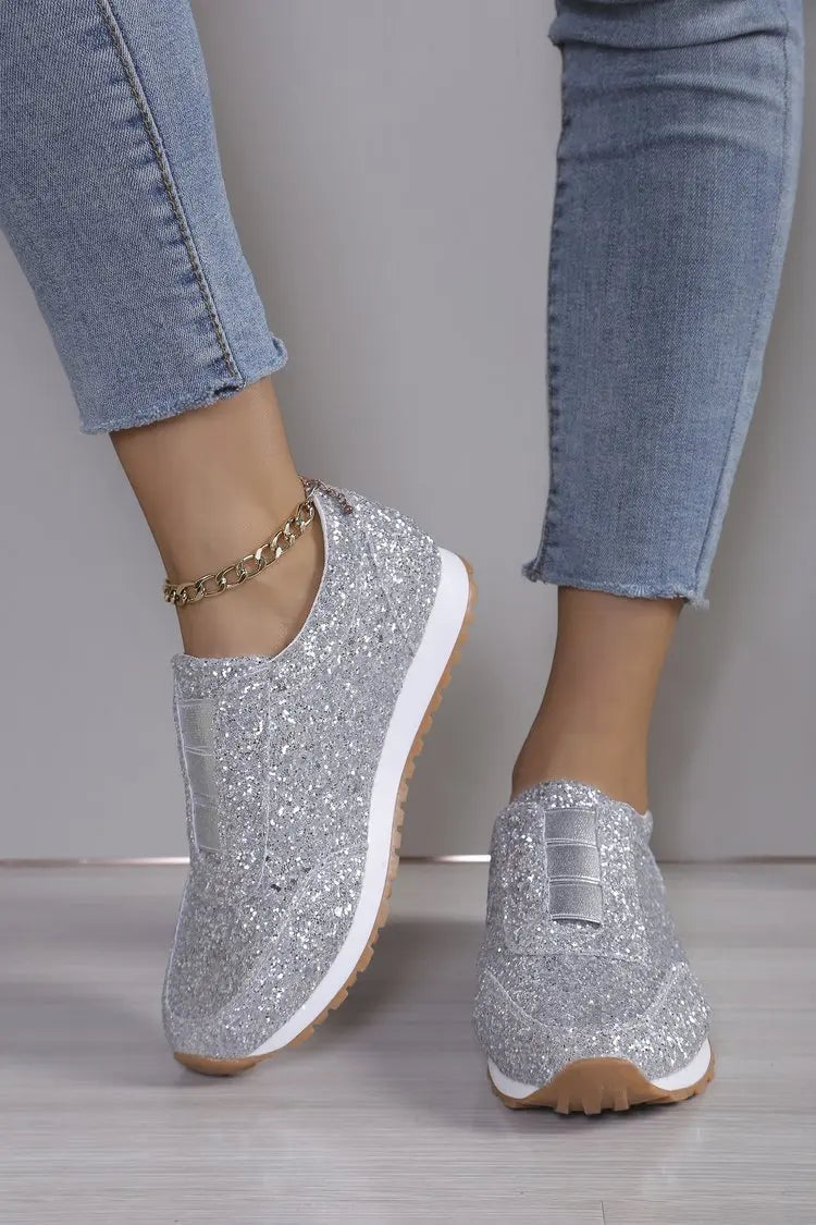 Spring and Autumn Sports Shoes Fashion Casual Golden Comfortable, Lightweight Women's Shoes 2025 Women's