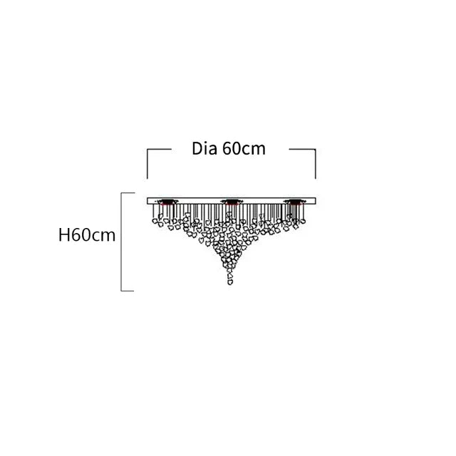 Crystal LED Chandelier Large Staircase Luxury Ceiling Pendant Light