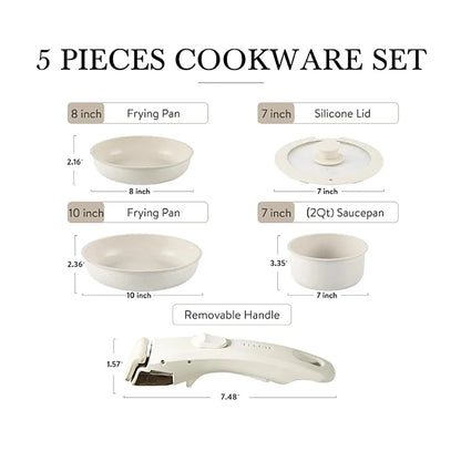 5pcs Non-Stick Cookware Set Hot Selling Home Kitchen Non-Stick Pot Set Cookware Set Cooking