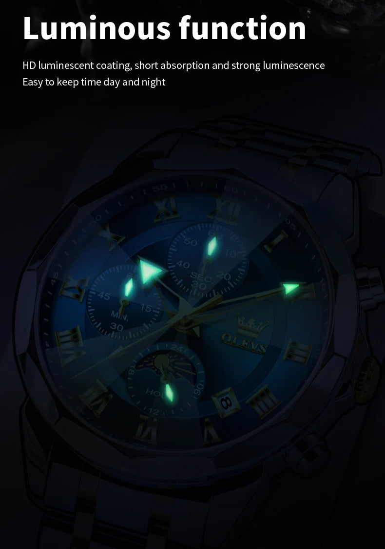 Perfect Men’s Gift Watch – Multipurpose Waterproof Quartz