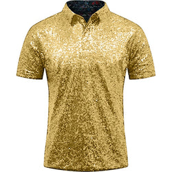 Men's Relaxed Short Sleeve Polo Shirts, 70s Disco Nightclub Party T-Shirts, Business Casual Men's Wear