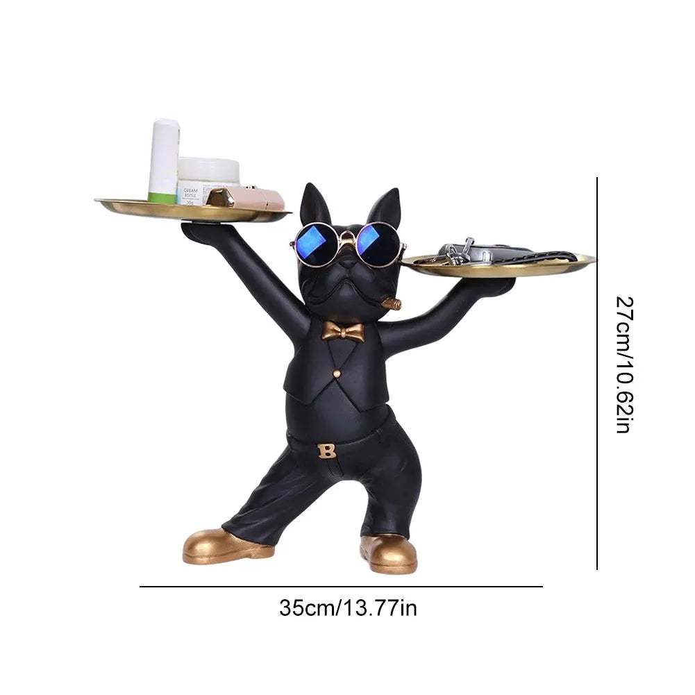 Home Decor Bulldog Figurine Dog Statue Storage Box Animal Ornament Resin Craft Art Sculpture Figurine Home Puppy Sculpture