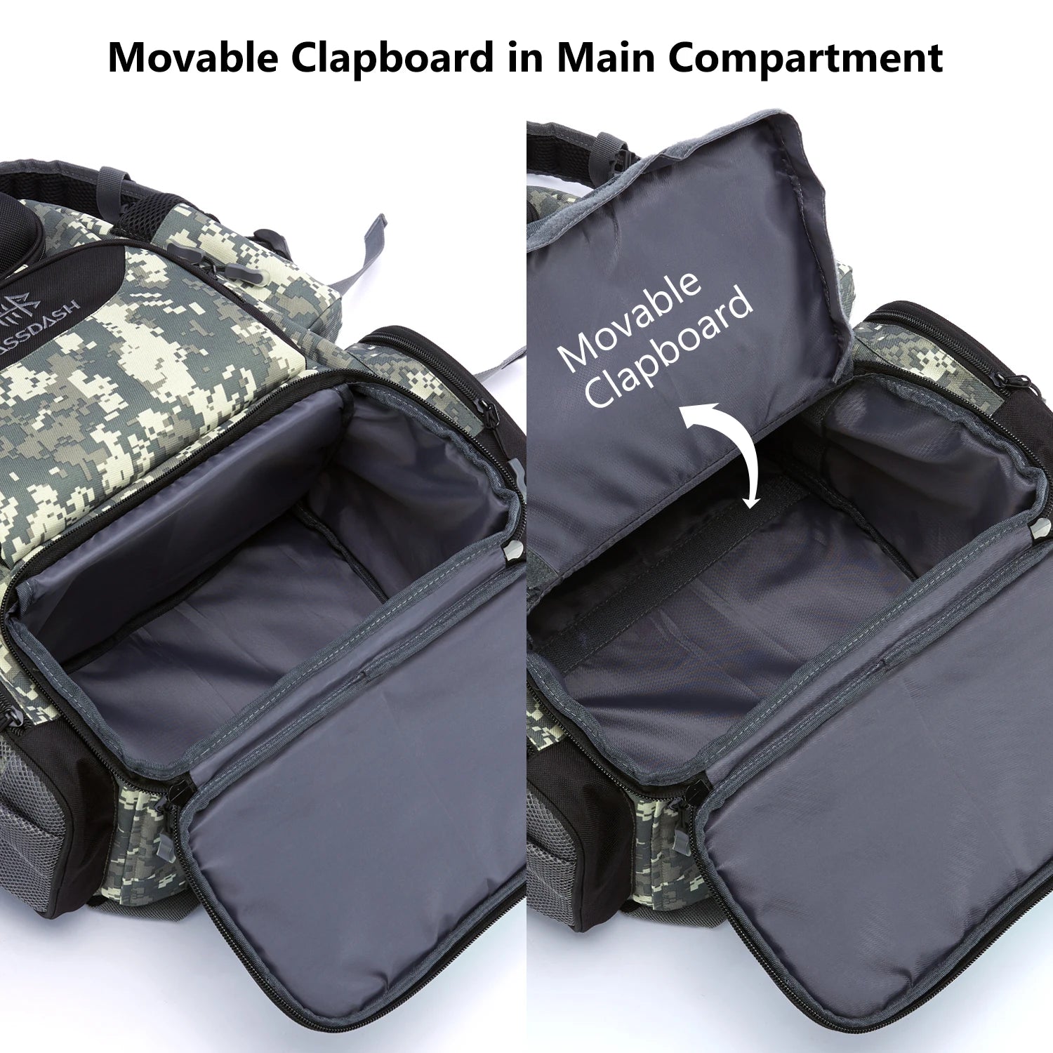 Lamp Post lightweight tactical fishing bag with multiple compartments and tackle box design for outdoor fishing trips.