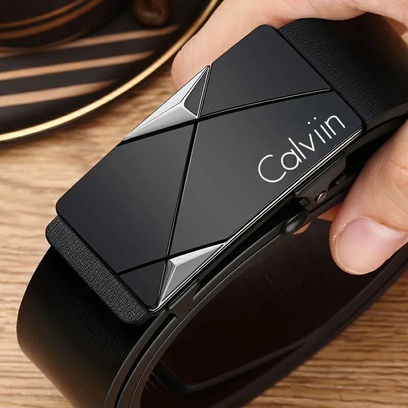 Stylish Men's PU Leather Belt - Fashion Belts for Daily Life Men Luxury Brand Belt