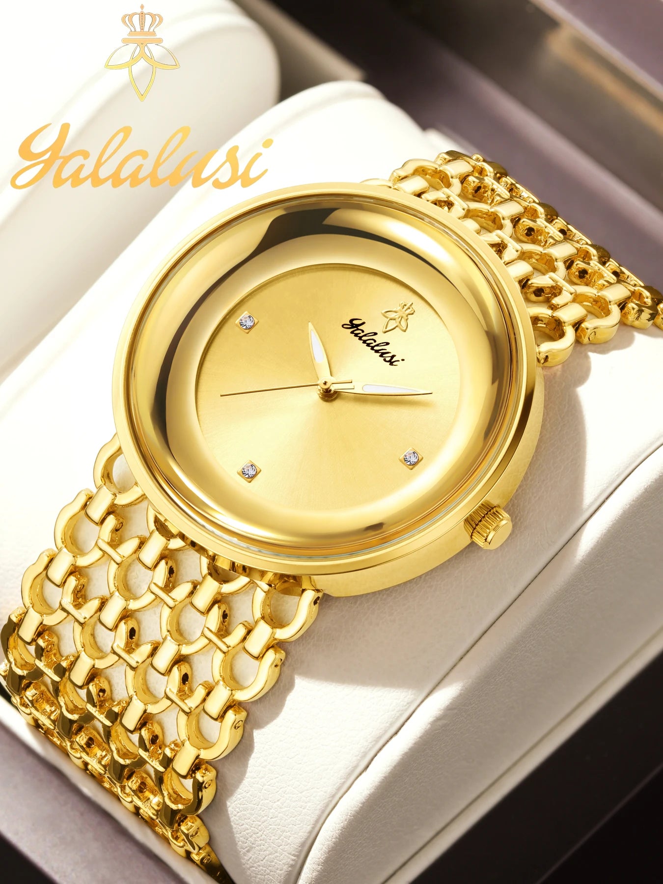 Gold Black Dual Color Bracelet Watch Women's Quartz Watch Gold Luxury Watch Women Gold-Plating Watch