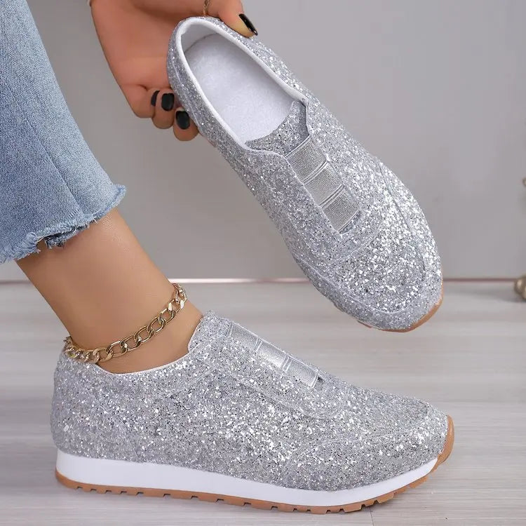 Spring and Autumn Sports Shoes Fashion Casual Golden Comfortable, Lightweight Women's Shoes 2025 Women's