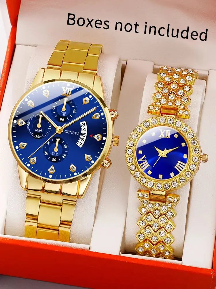 couple Gift Couple alloy quartz watch men and women casual and fashionable watch clocks