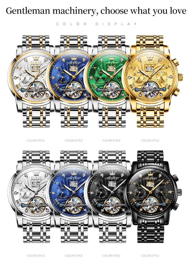 Premium Men’s Wristwatch – Automatic Tourbillon Luxury