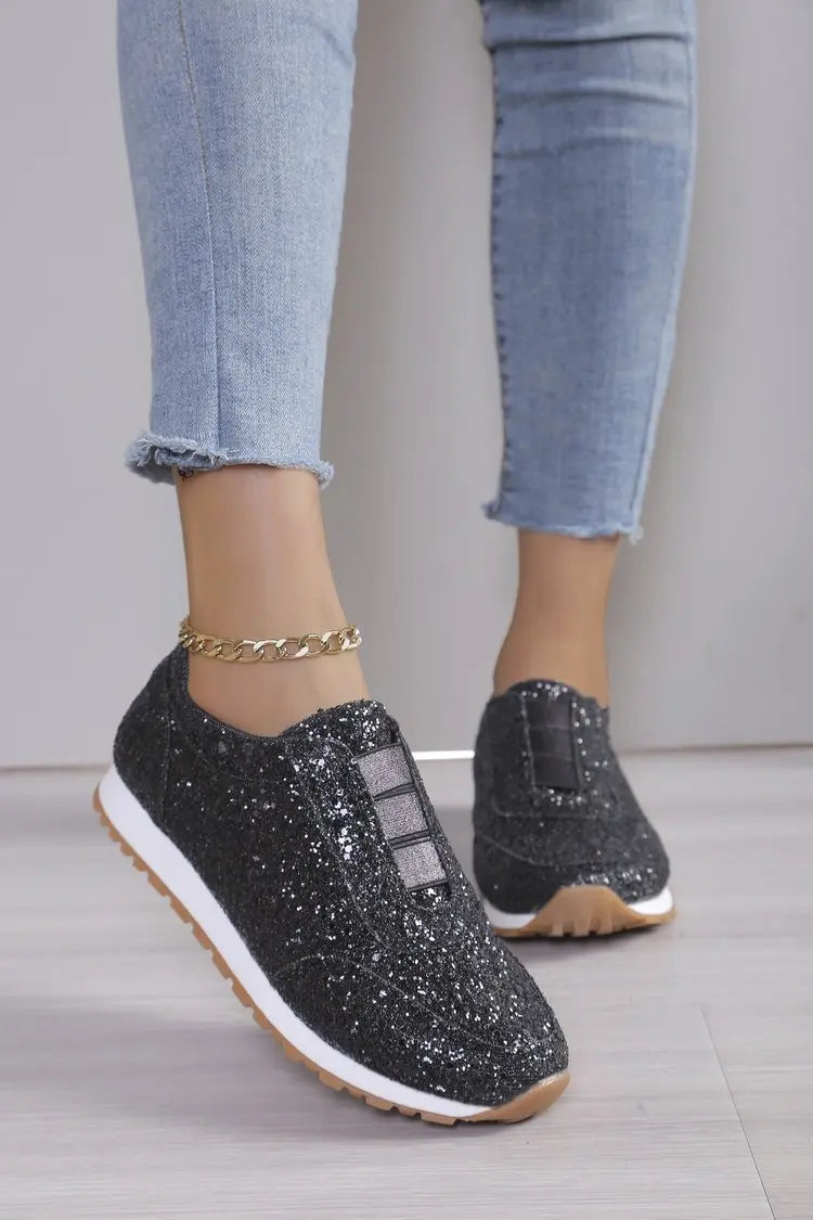 Spring and Autumn Sports Shoes Fashion Casual Golden Comfortable, Lightweight Women's Shoes 2025 Women's