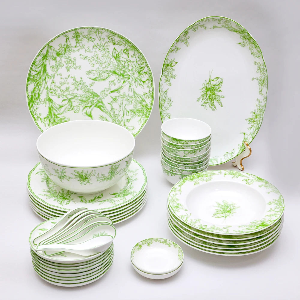 Tableware Full Set: Plates Dishes Spoons Dinnerware Gifts