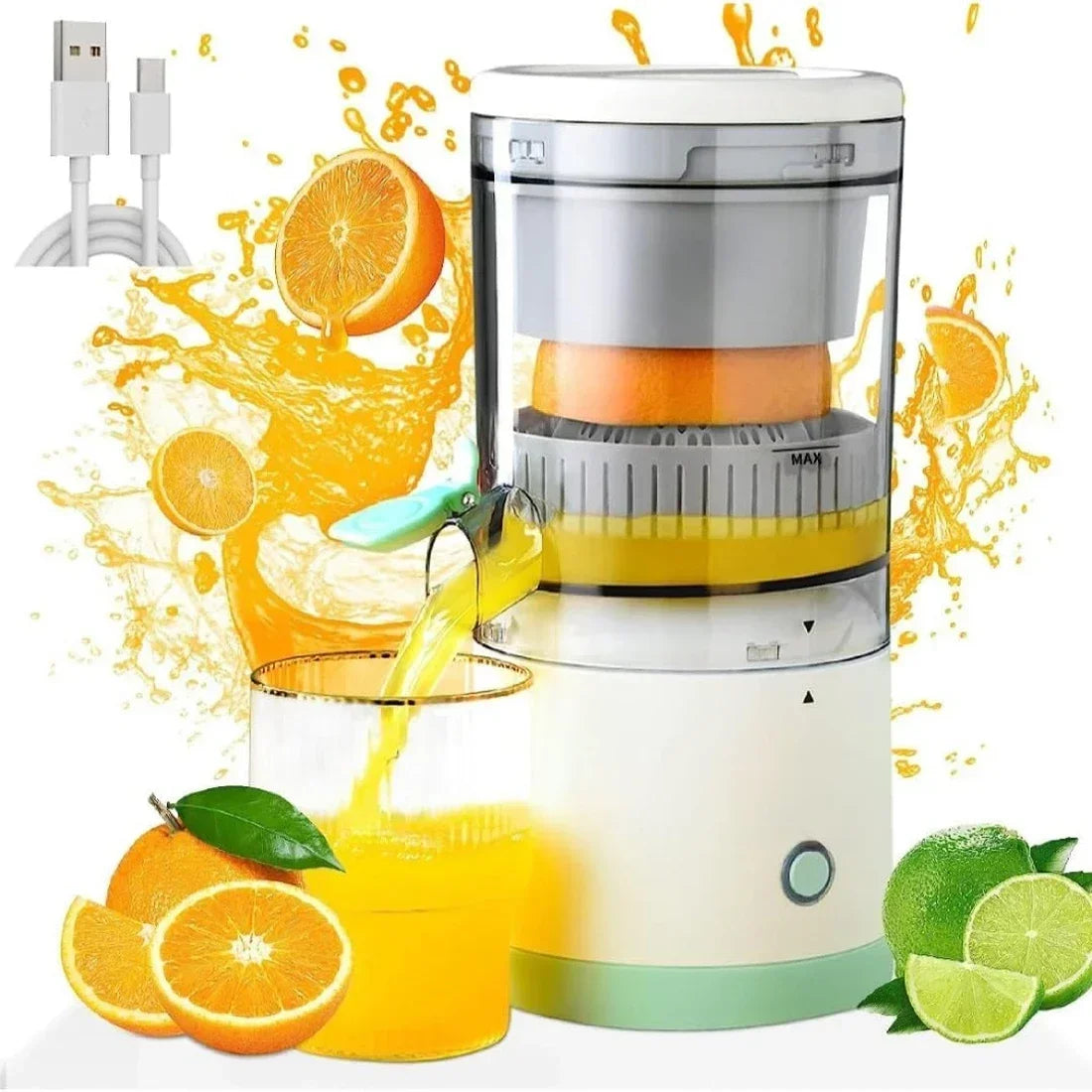 Portable Electric Citrus Juicer Blender | USB Charging Lemon Squeezer Lamp Post