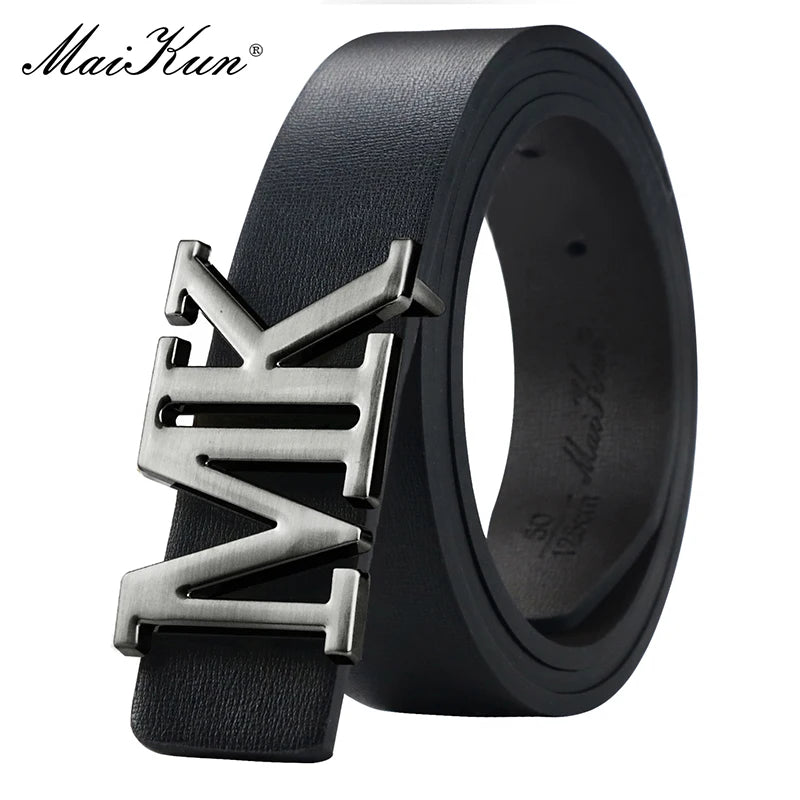 Men's Reversible PU Leather Dress Belt Rotated Black Buckle Belt Valentine's Day