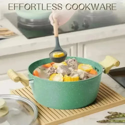 Hot Selling Inner well Kitchen Frying Pan Stockpot Milk Pot 8Pcs/Sets with Lid Nonstick Nontoxic Cookware Suitable All Stoves