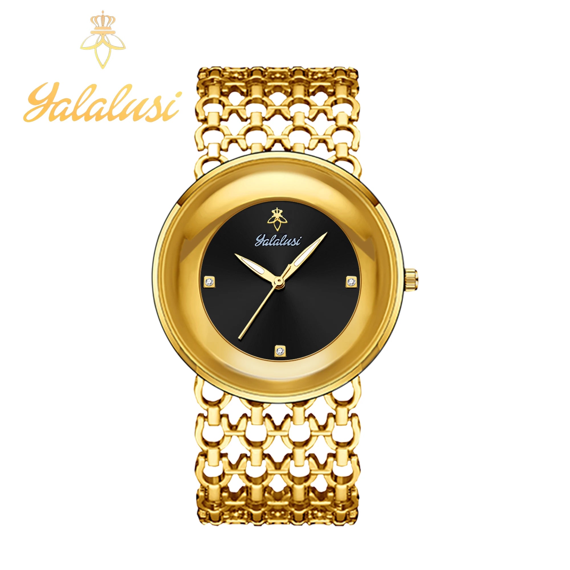 Gold Black Dual Color Bracelet Watch Women's Quartz Watch Gold Luxury Watch Women Gold-Plating Watch