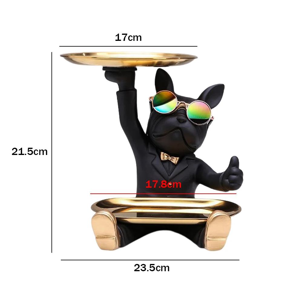 Home Decor Bulldog Figurine Dog Statue Storage Box Animal Ornament Resin Craft Art Sculpture Figurine Home Puppy Sculpture