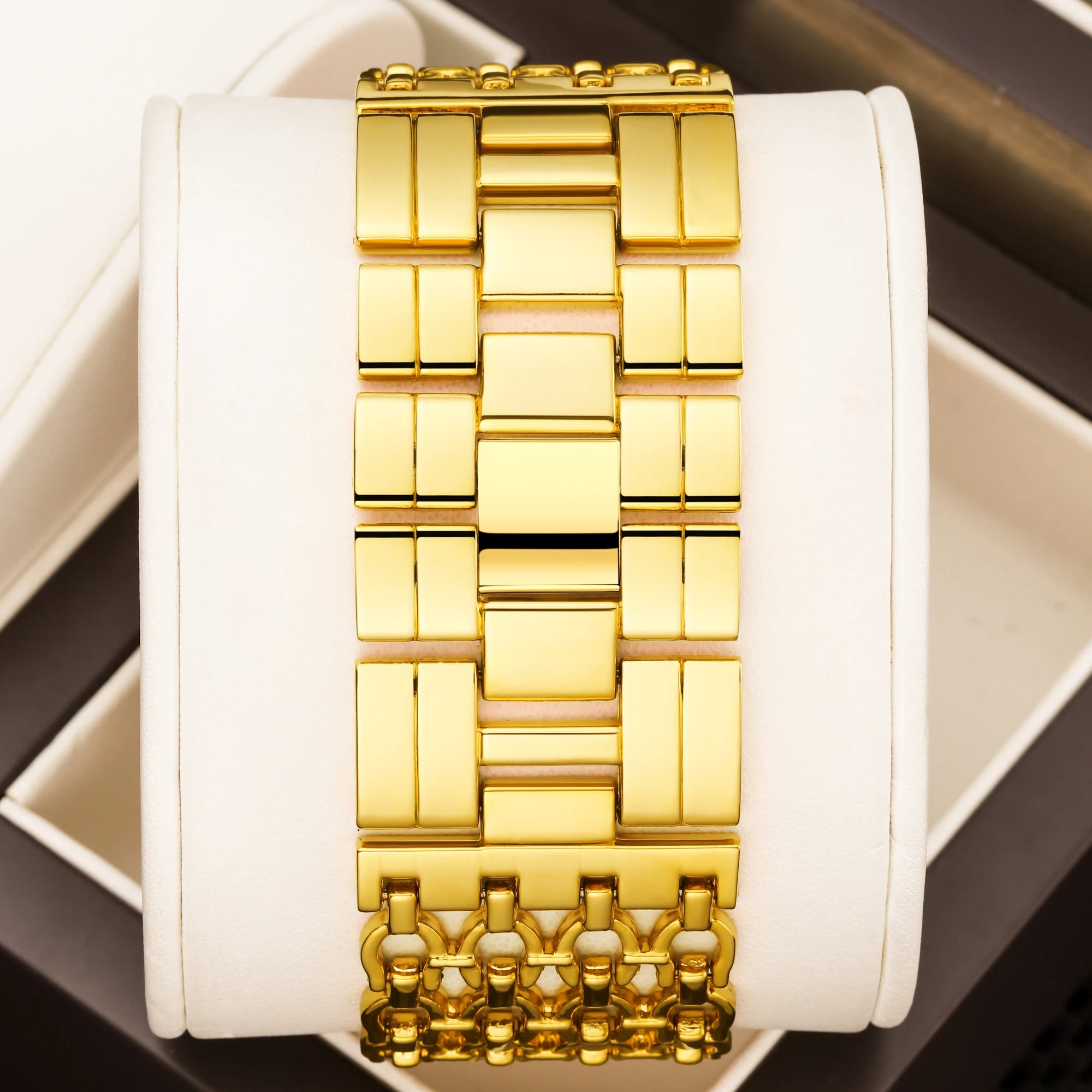 Gold Black Dual Color Bracelet Watch Women's Quartz Watch Gold Luxury Watch Women Gold-Plating Watch