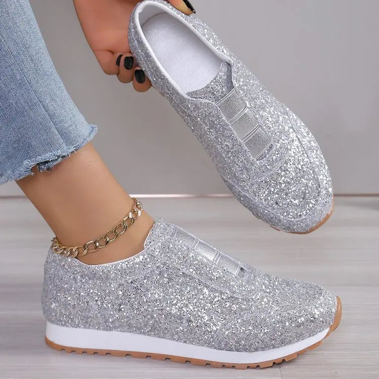 Spring and Autumn Sports Shoes Fashion Casual Golden Comfortable, Lightweight Women's Shoes 2025 Women's