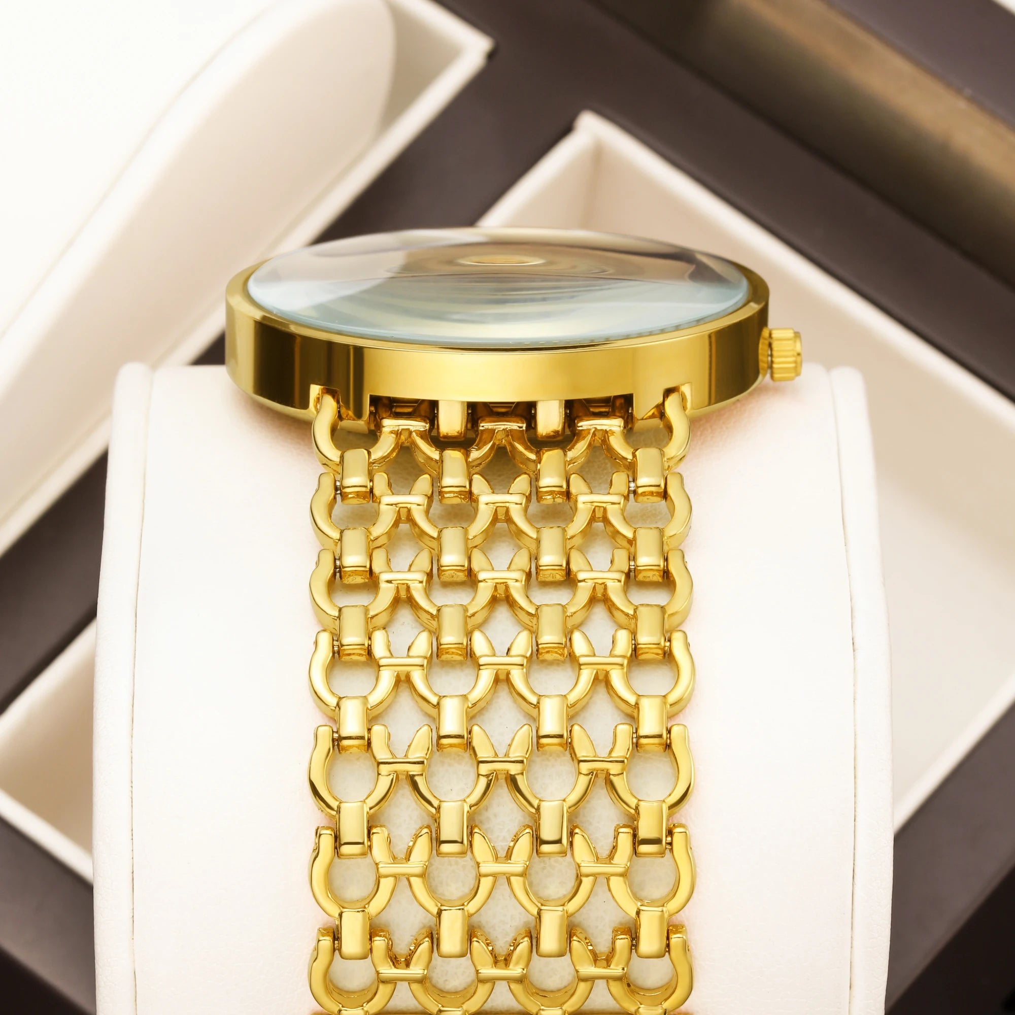 Gold Black Dual Color Bracelet Watch Women's Quartz Watch Gold Luxury Watch Women Gold-Plating Watch