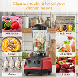 Smoothie Fruit Blender BPA Free 3HP 2200W Heavy Duty Commercial Grade Blender Mixer Juicer High Power Food Processor Ice