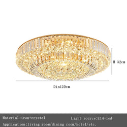 European Crystal LED Ceiling Chandelier for Living Room & Foyer Decor