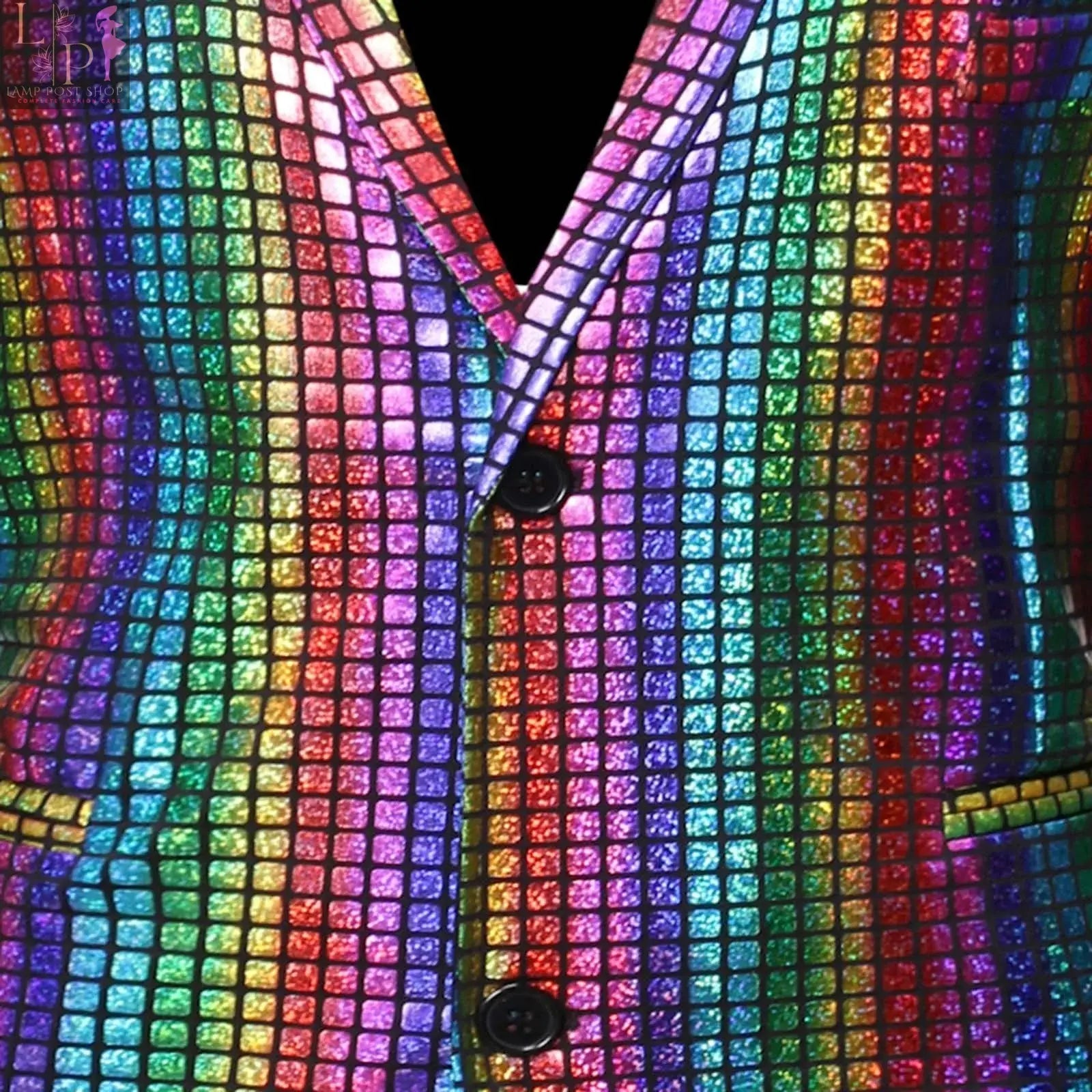 Men's Two-Piece Suit: Single-Breasted Blazer and Pants Set for Wedding Parties, Nightclub Performances, and Slim-Fit Clothing. Lamp Post