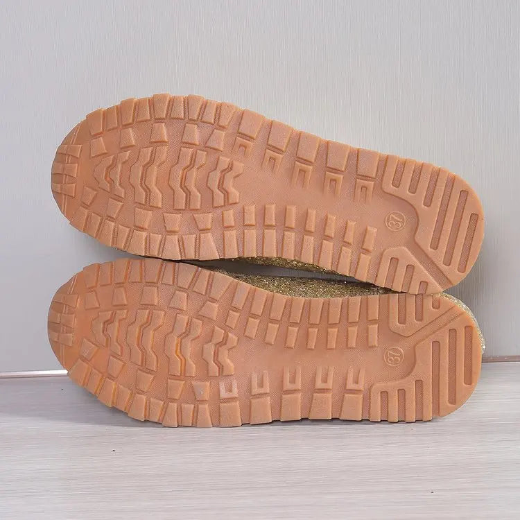 Spring and Autumn Sports Shoes Fashion Casual Golden Comfortable, Lightweight Women's Shoes 2025 Women's