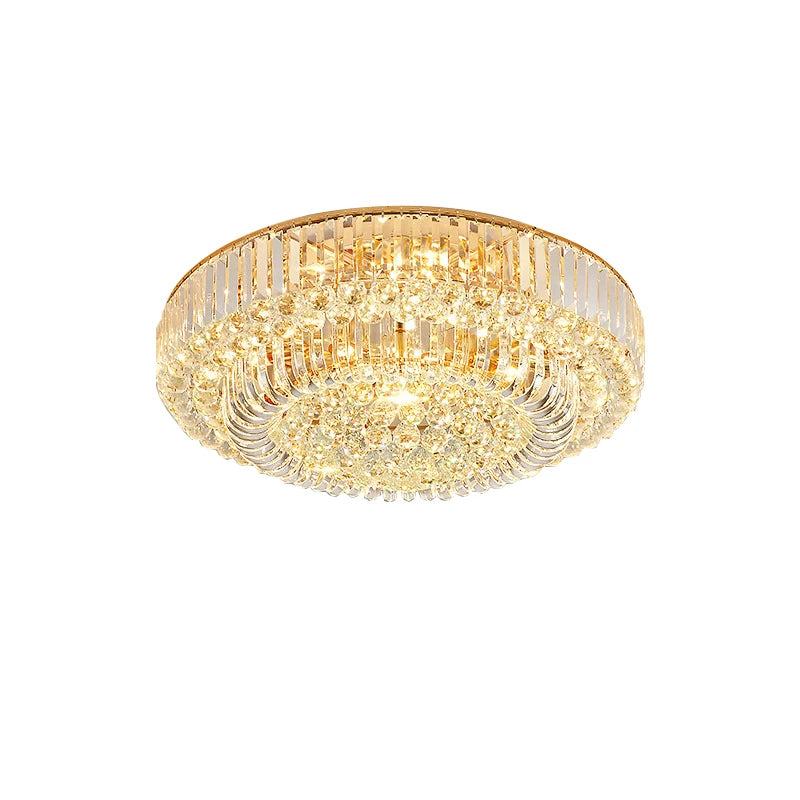 European Crystal LED Ceiling Chandelier for Living Room & Foyer Decor