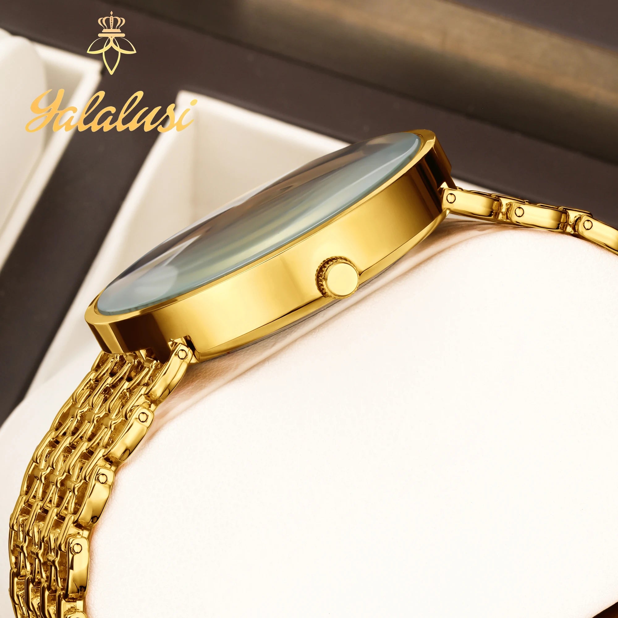 Gold Black Dual Color Bracelet Watch Women's Quartz Watch Gold Luxury Watch Women Gold-Plating Watch