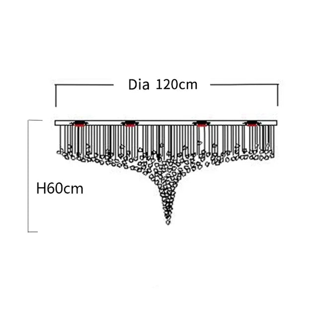 Crystal LED Chandelier Large Staircase Luxury Ceiling Pendant Light