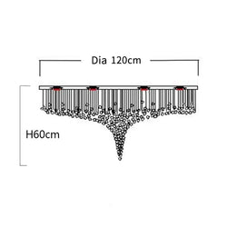 Crystal LED Chandelier Large Staircase Luxury Ceiling Pendant Light