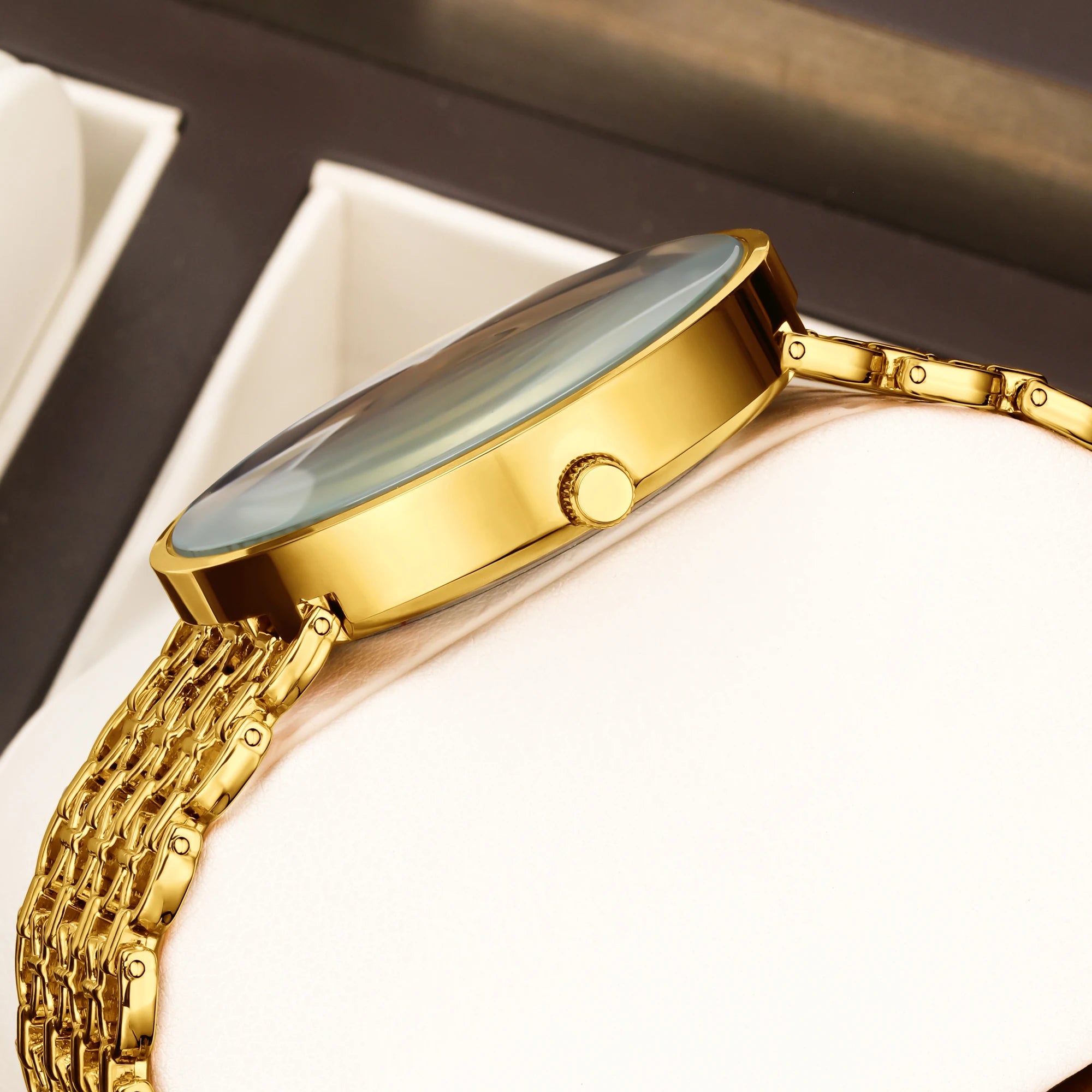 Gold Black Dual Color Bracelet Watch Women's Quartz Watch Gold Luxury Watch Women Gold-Plating Watch