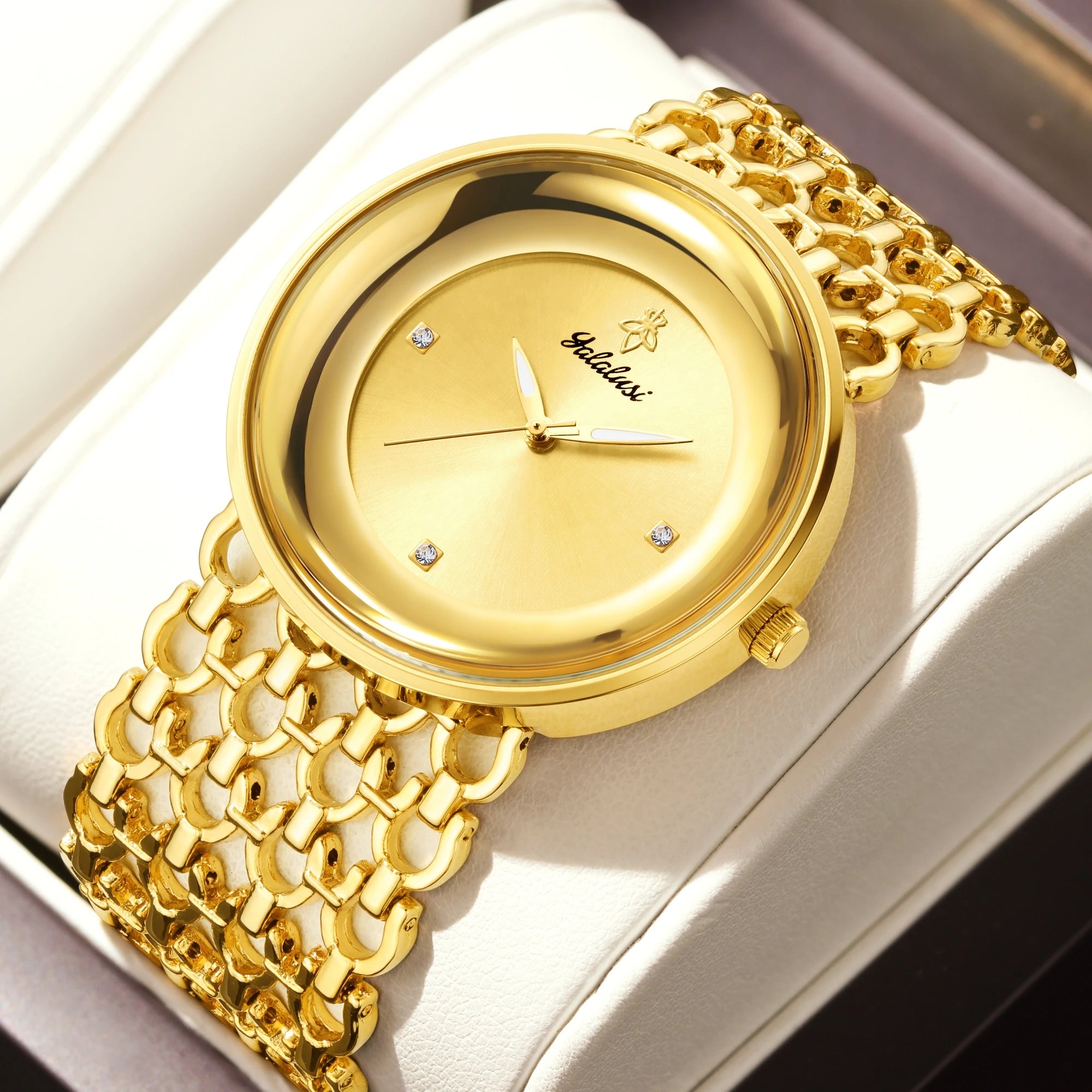 Gold Black Dual Color Bracelet Watch Women's Quartz Watch Gold Luxury Watch Women Gold-Plating Watch