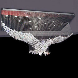 Luxury LED Crystal Chandelier, Modern Design, L100xW55xH80cm, 110-220V